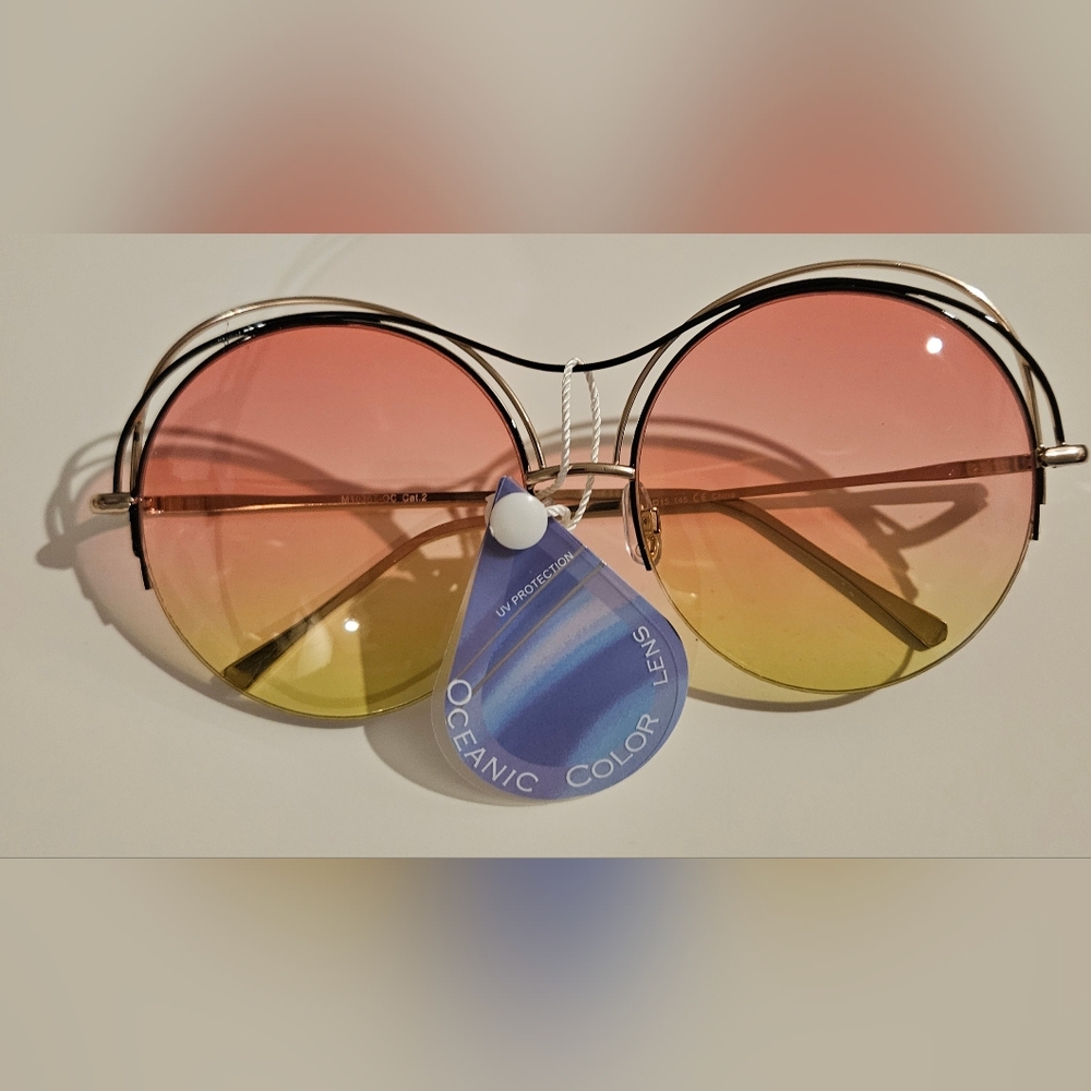 Women's Gradient Sunglasses - Pink and Yellow